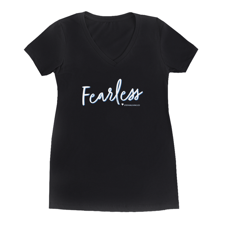 Fearless V-Neck T-Shirt by Christina Stefani