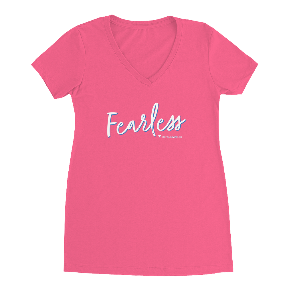 Fearless V-Neck T-Shirt by Christina Stefani