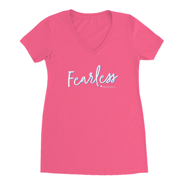 Fearless V-Neck T-Shirt by Christina Stefani