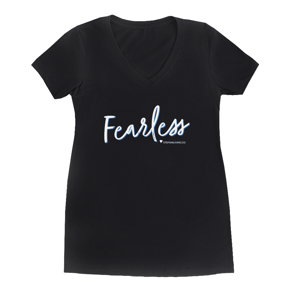 Fearless V-Neck T-Shirt by Christina Stefani