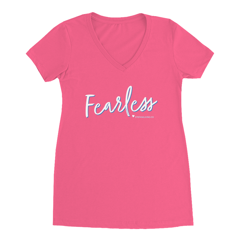 Fearless V-Neck T-Shirt by Christina Stefani