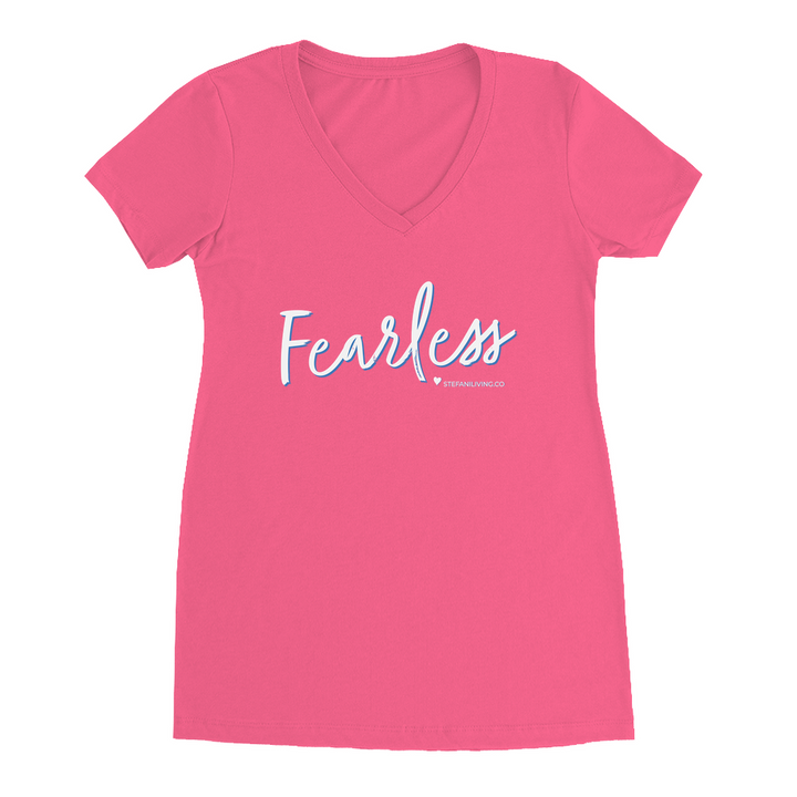 Fearless V-Neck T-Shirt by Christina Stefani