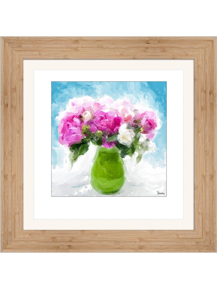 Pink Peonies Square Edition - Christina Stefani - Stefani Fine Art