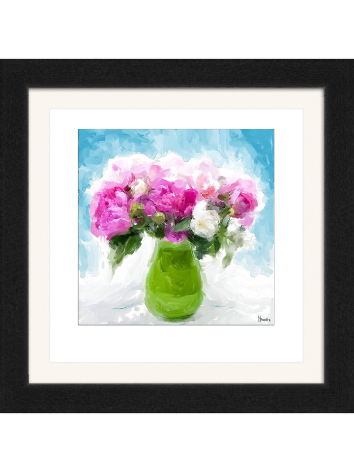 Pink Peonies Square Edition - Christina Stefani - Stefani Fine Art