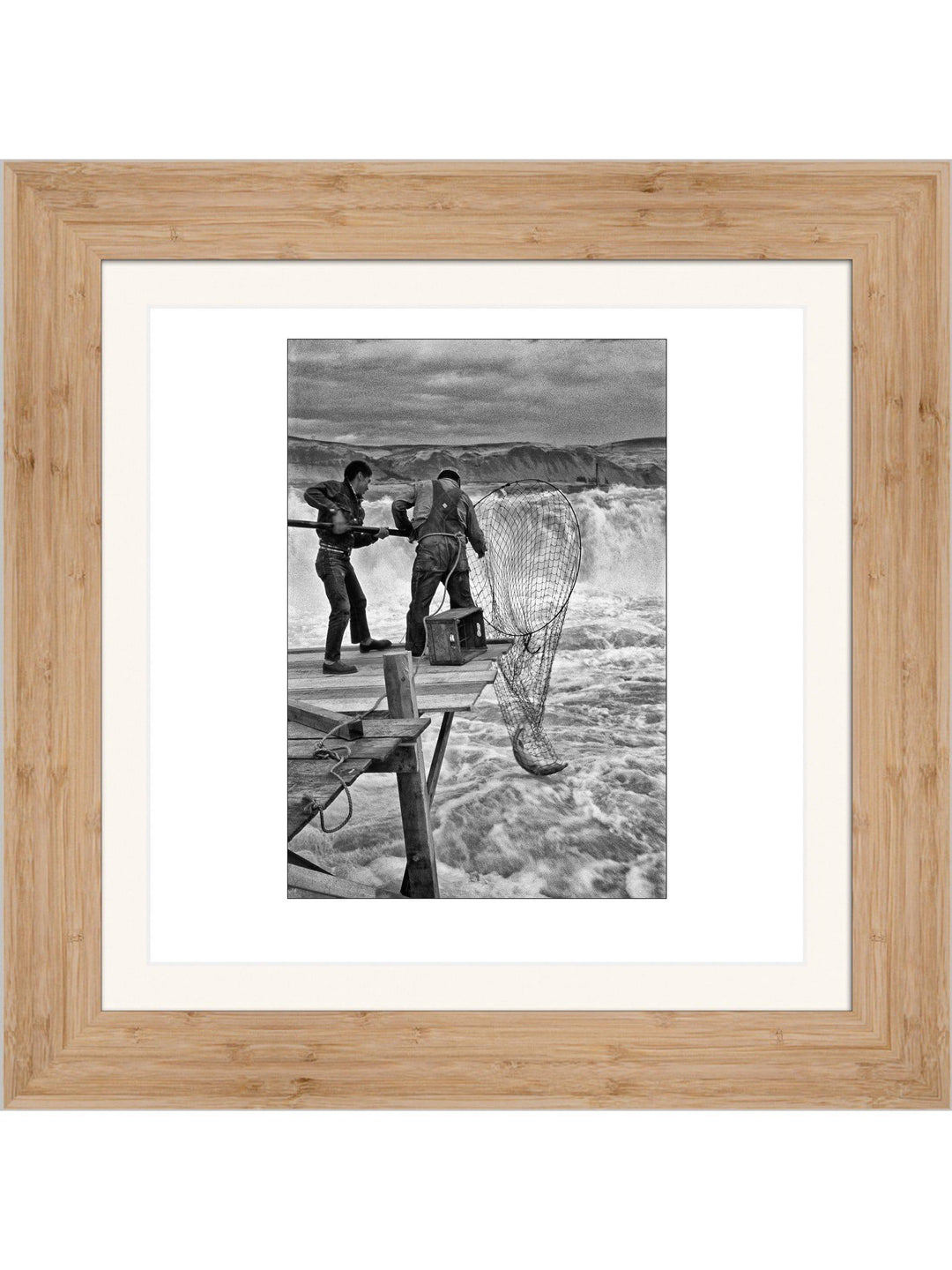 Celilo Falls Salmon Catch 1956  Square Edition - Richard Stefani - Stefani Fine Art