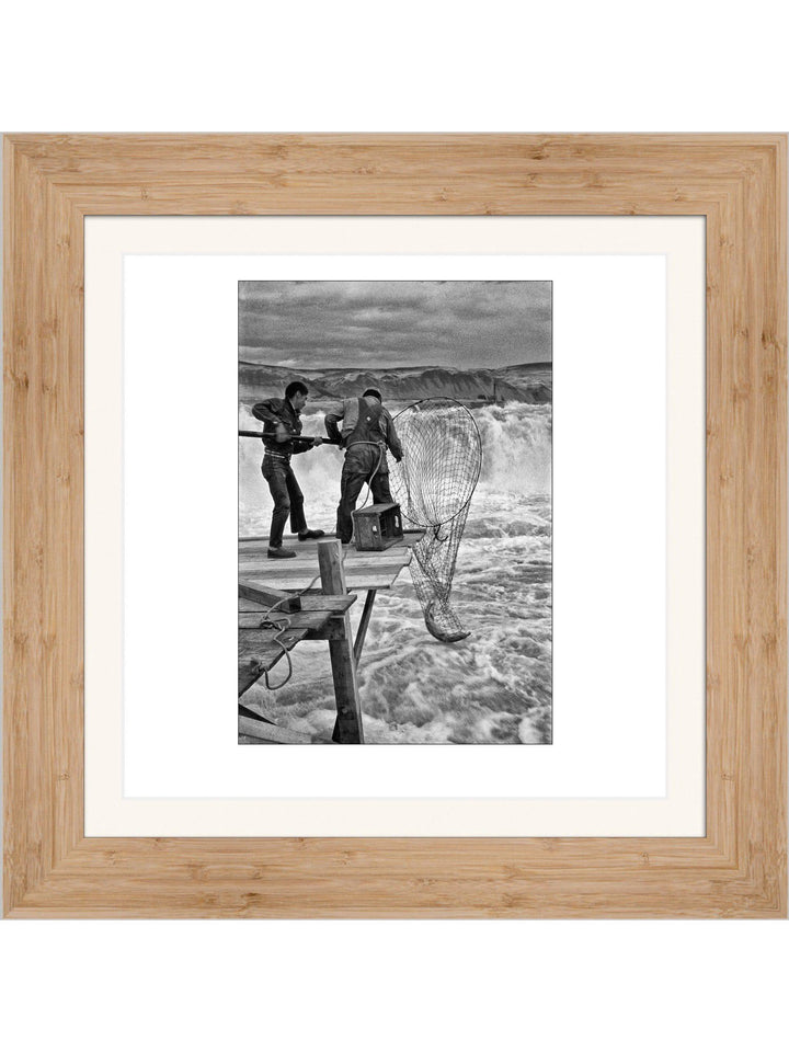 Celilo Falls Salmon Catch 1956  Square Edition - Richard Stefani - Stefani Fine Art