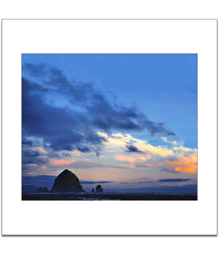 Haystack Rock in Blue - Open Editions - Christina Stefani - Stefani Fine Art