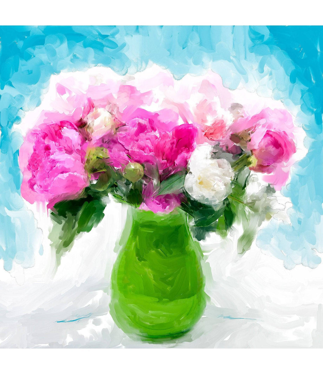 Pink Peonies – Collector's Edition - Original - Christina Stefani - Stefani Fine Art