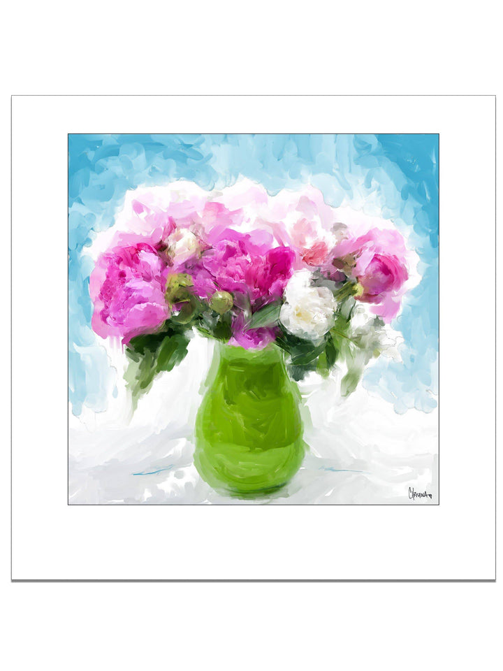 Pink Peonies Square Edition - Square Editions - Christina Stefani - Stefani Fine Art