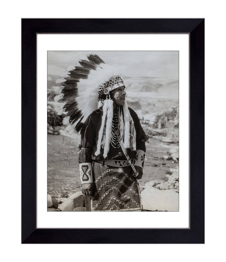 Celilo Falls – Chief in Full Regalia 1956 - Open Editions - Richard Stefani - Stefani Fine Art