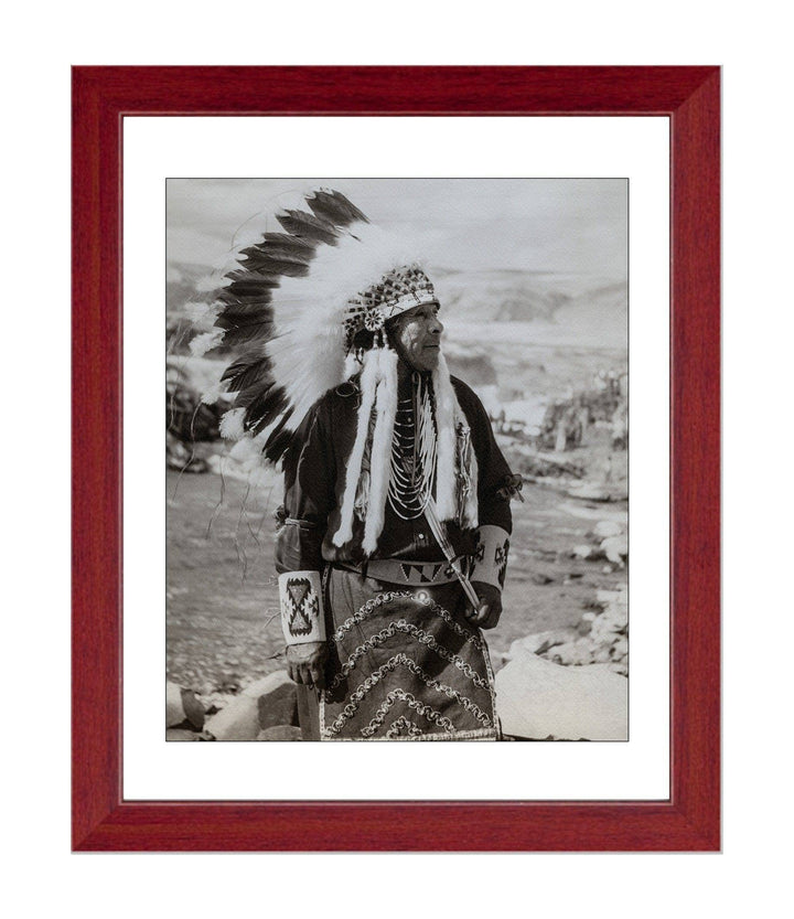 Celilo Falls – Chief in Full Regalia 1956 - Open Editions - Richard Stefani - Stefani Fine Art