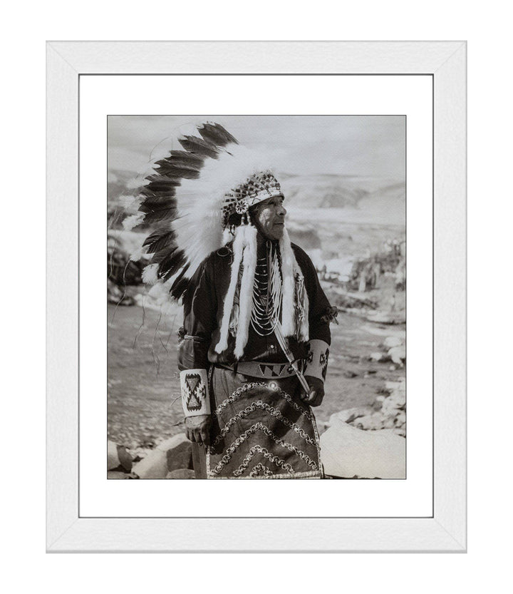 Celilo Falls – Chief in Full Regalia 1956 - Open Editions - Richard Stefani - Stefani Fine Art