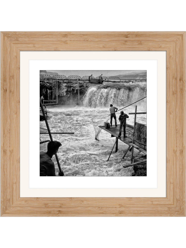 Celilo Falls Net Fishing 1956 Square Edition - Square Editions - Richard Stefani - Stefani Fine Art