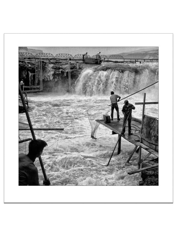 Celilo Falls Net Fishing 1956 Square Edition - Square Editions - Richard Stefani - Stefani Fine Art