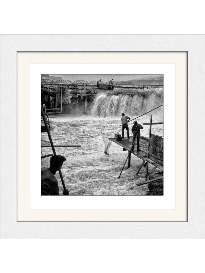 Celilo Falls Net Fishing 1956 Square Edition - Square Editions - Richard Stefani - Stefani Fine Art