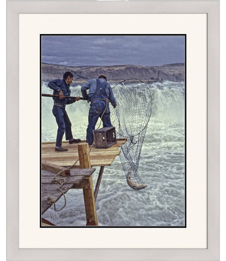 Salmon Catch at Celilo Falls, 1956 – Limited Edition - Limited Editions - Richard Stefani - Stefani Fine Art